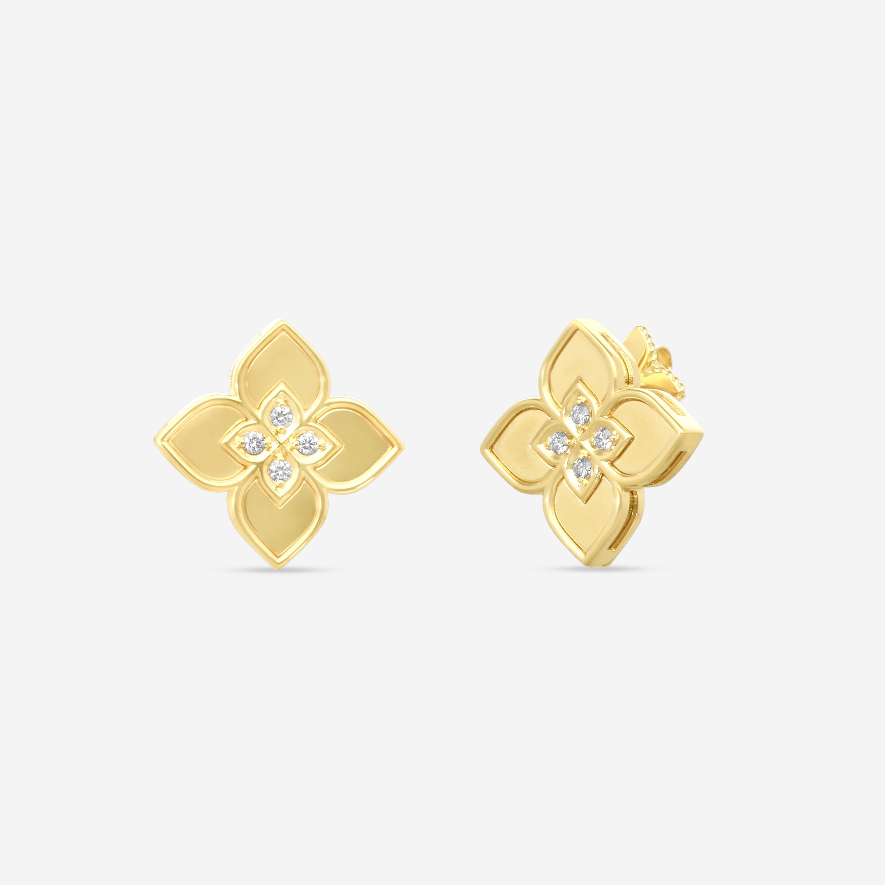 Roberto Coin Venetian Princess 18K Yellow Gold Diamond Earrings 7773499AYERX