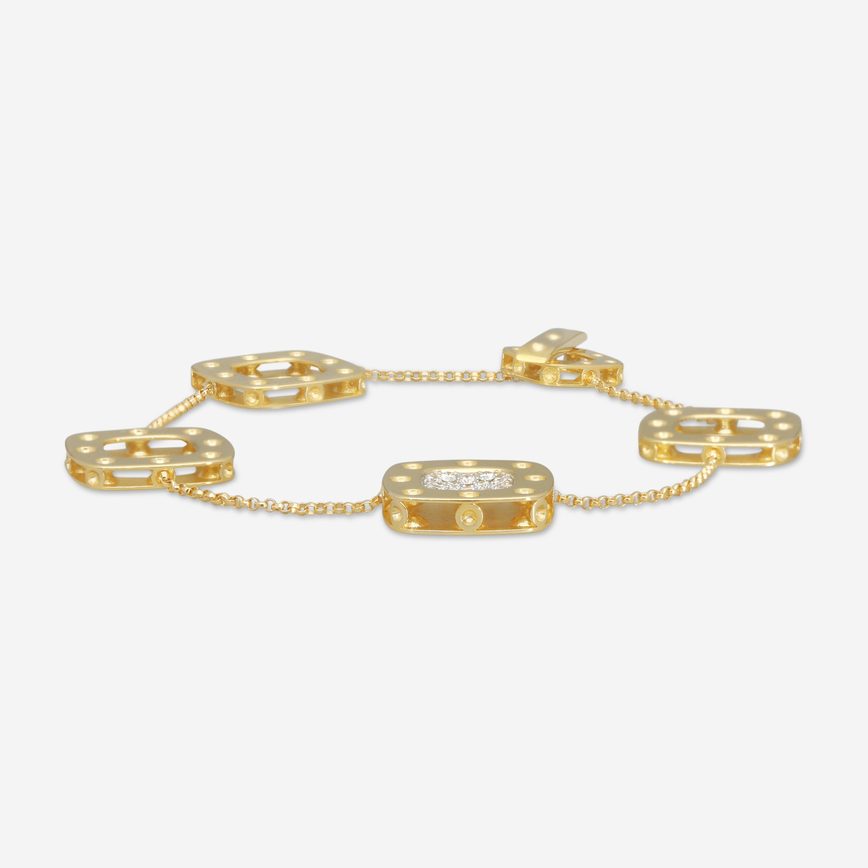 Roberto Coin Pois Moi 18K Yellow & White Gold Diamond Bracelet 777923AJLBX0