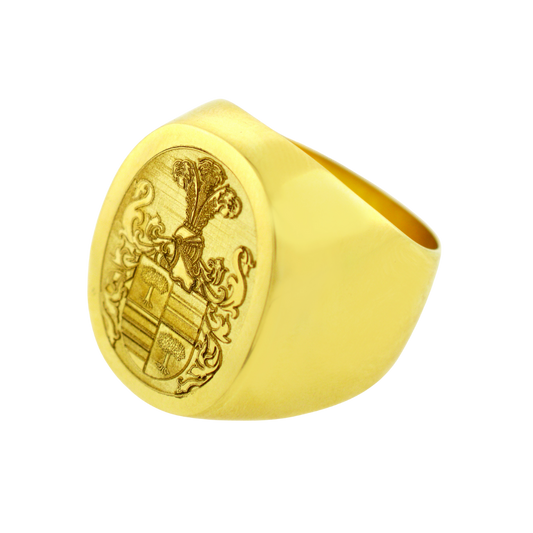 18K yellow gold heraldic ring. CHS-24845