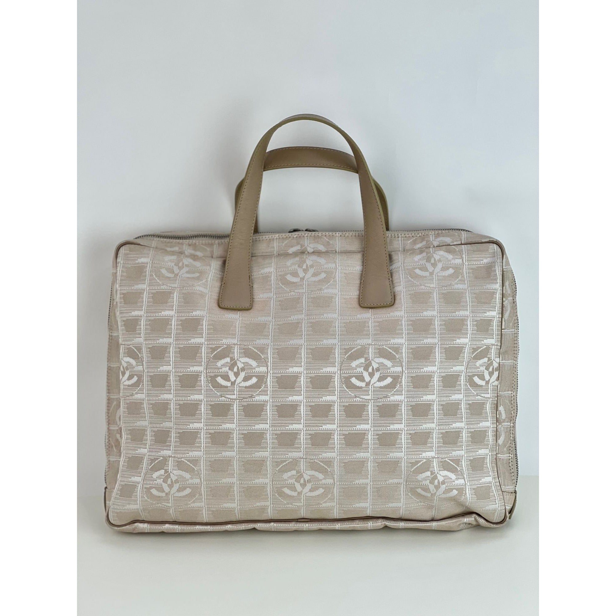 Chanel Canvas Nylon Travel Briefcase Attache Bag 