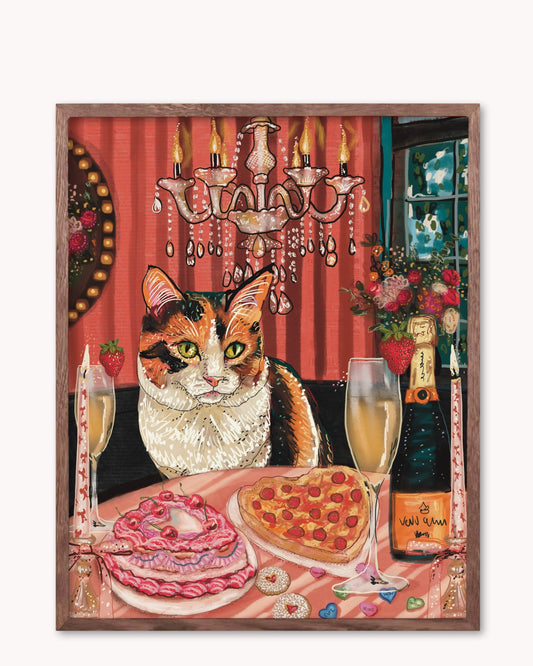 Calico - Build Your Pet Portrait Paper Print