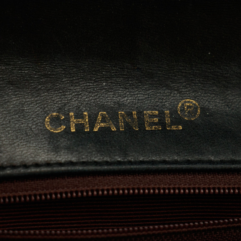Chanel Matelasse Lambskin Black Single Flap Shoulder Bag #2958