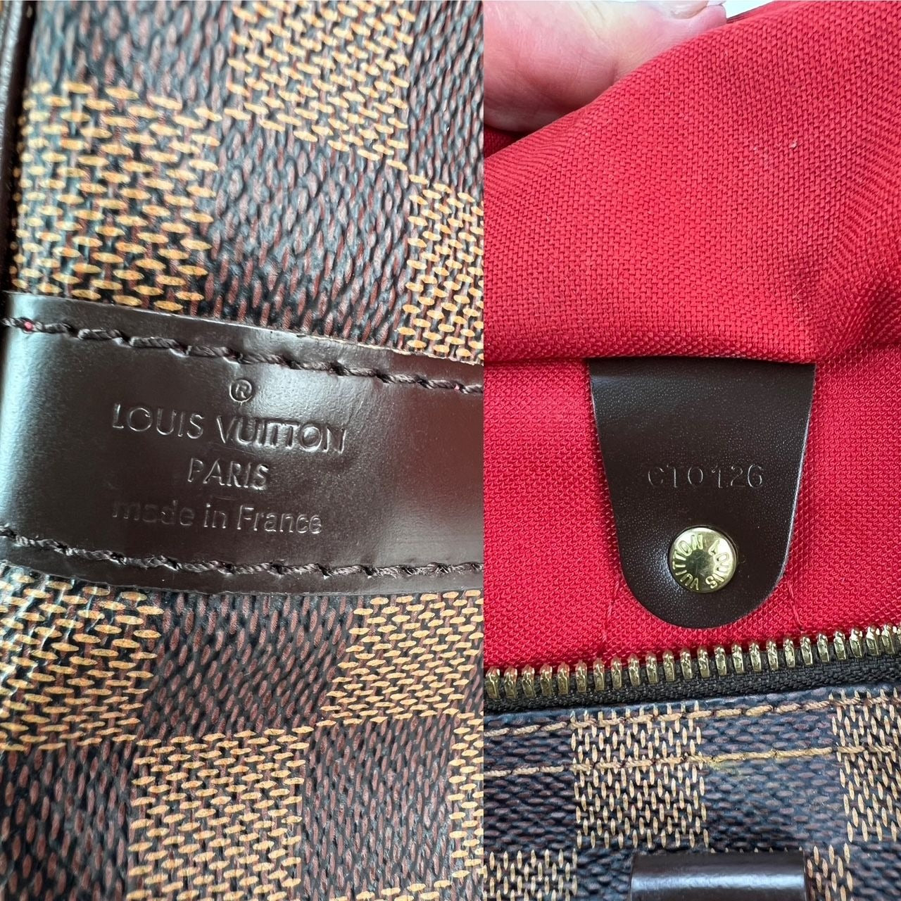 LOUIS VUITTON Speedy 30 Bandouliere Damier Ebene Satchel Hand Bag