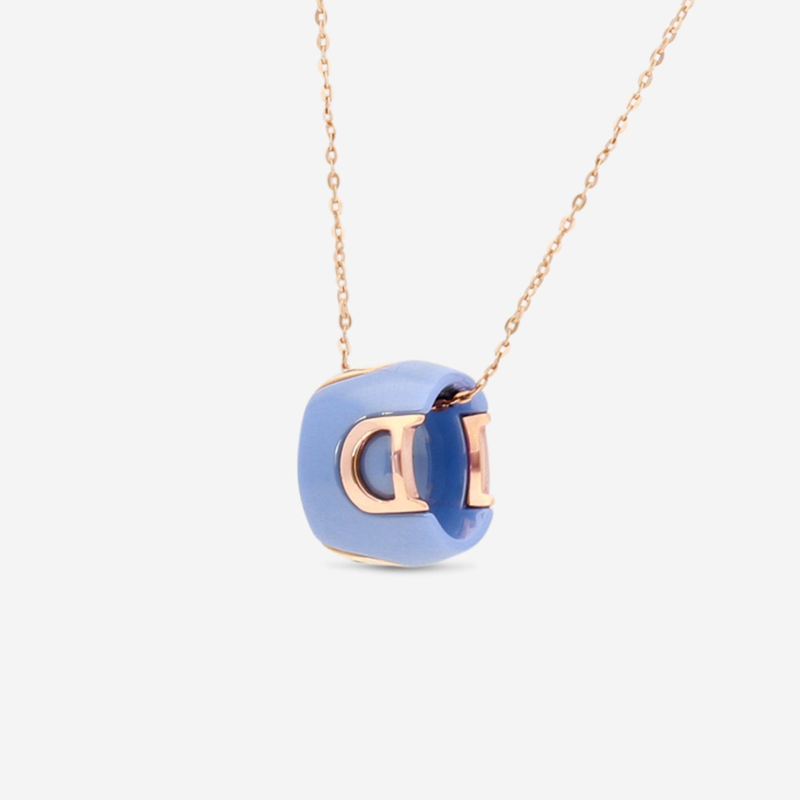 Damiani 18K Rose Gold & Ceramic Diamond Pendant Necklace 20078890
