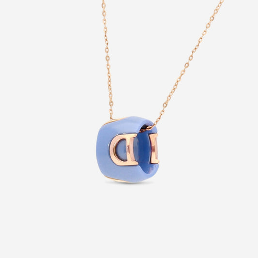 Damiani 18K Rose Gold & Ceramic Diamond Pendant Necklace 20078890