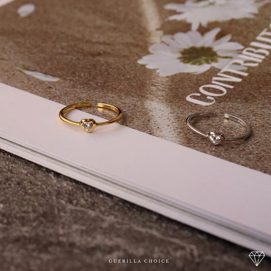 CRYSTAL HEART RING