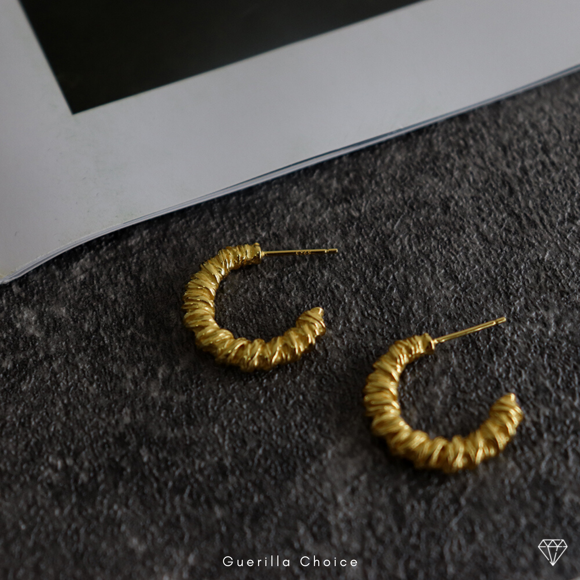 MADELYN CHARM GOLD EARRINGS
