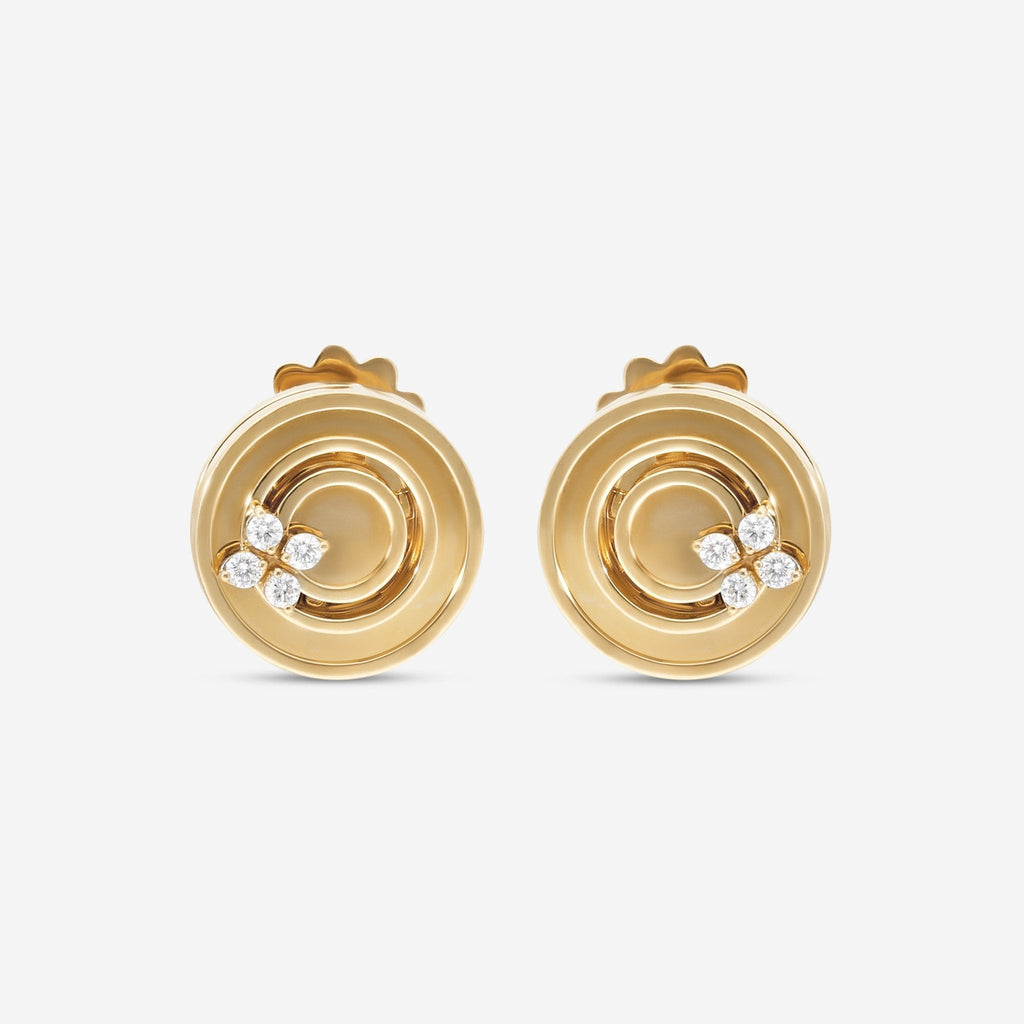 Roberto Coin Love in Verona 18K Yellow Gold Diamond Earrings 8883124AYERX