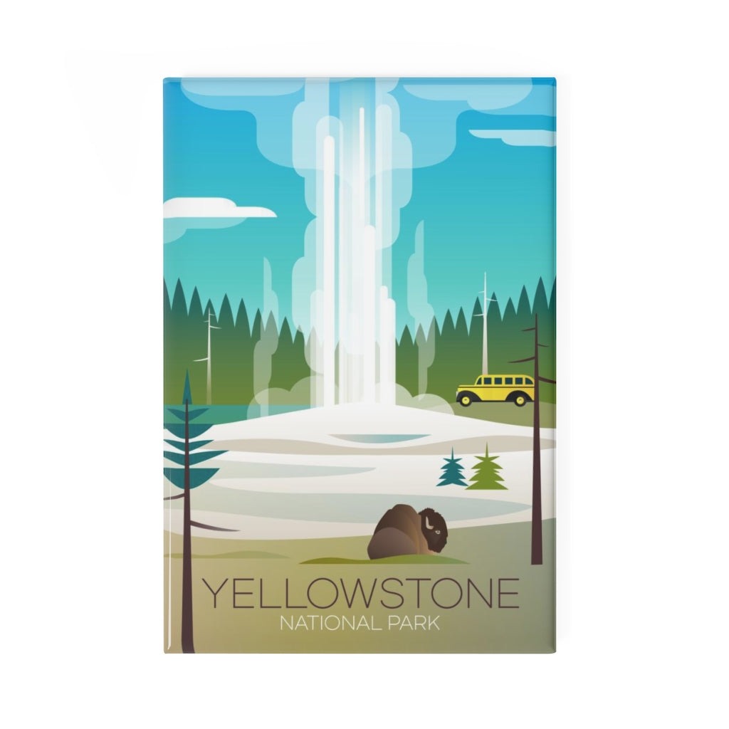 YELLOWSTONE NATIONAL PARK, OLD FAITHFUL REFRIGERATOR MAGNET