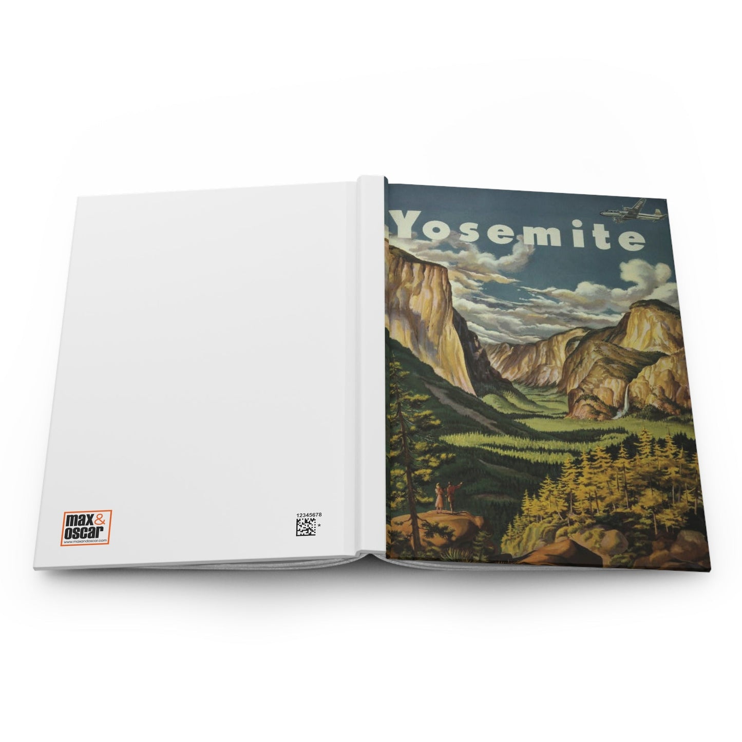 Yosemite National Park Vintage United Airlines Hardcover Journal
