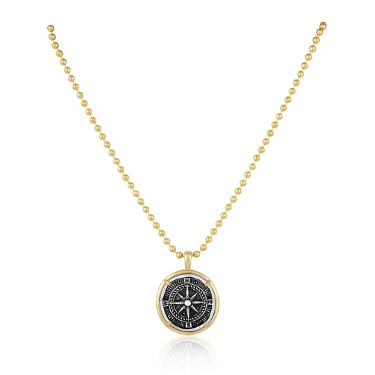Compass Coin Necklace