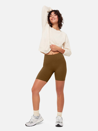 MATE Organic Stretch Biker Short - Limited Edition Basil