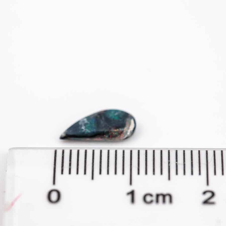 Drop Shape Natural Australian Black Opal Loose Gemstone 0.66ct