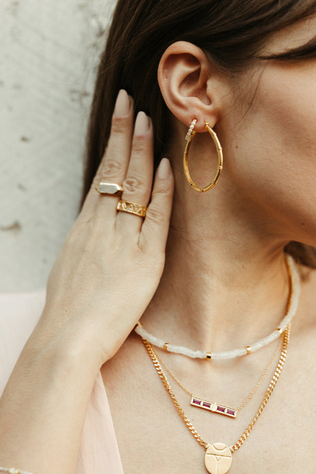 Muse Hoop Earrings - Gold