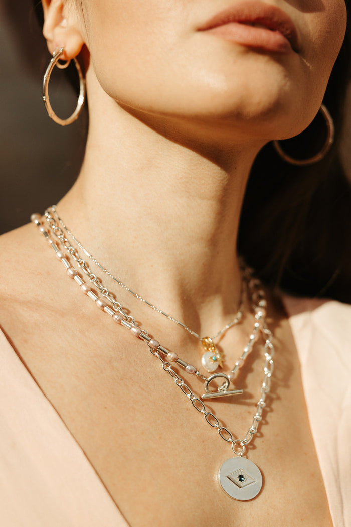Muse Hoop Earrings - Silver