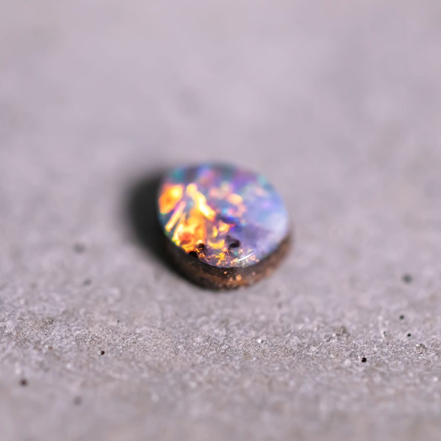 Small Round Australian Boulder Opal 0.50ct Loose Gemstone Jewelry Making
