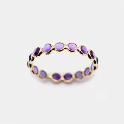 Amethyst Cabochon Enternity Band