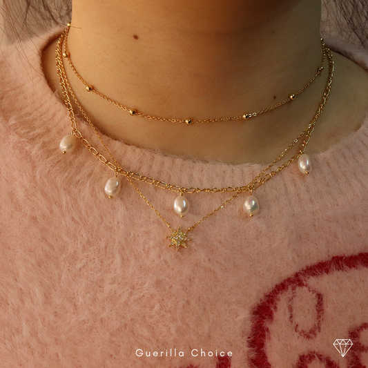 PEARL CHARM 18K GOLD PLATED