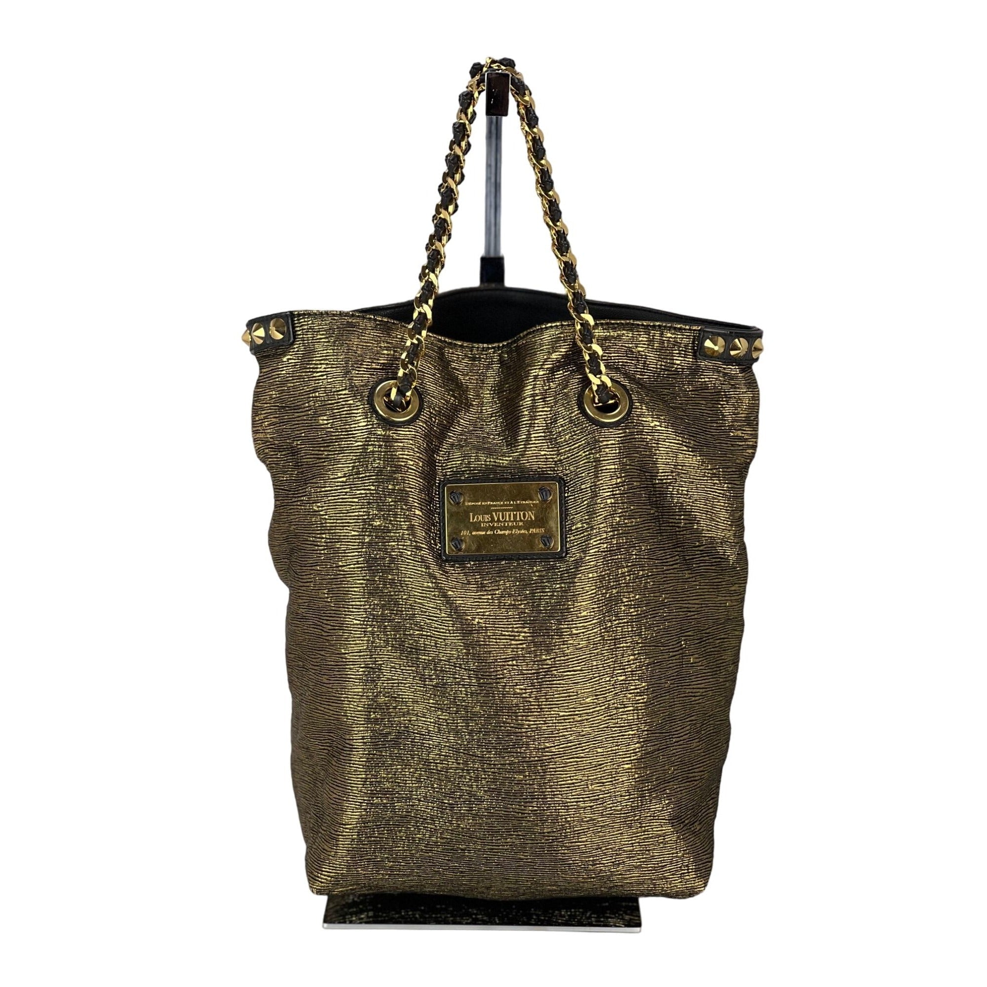 Louis Vuitton Metallic Jacquard double Jeu Soft Gold Tote