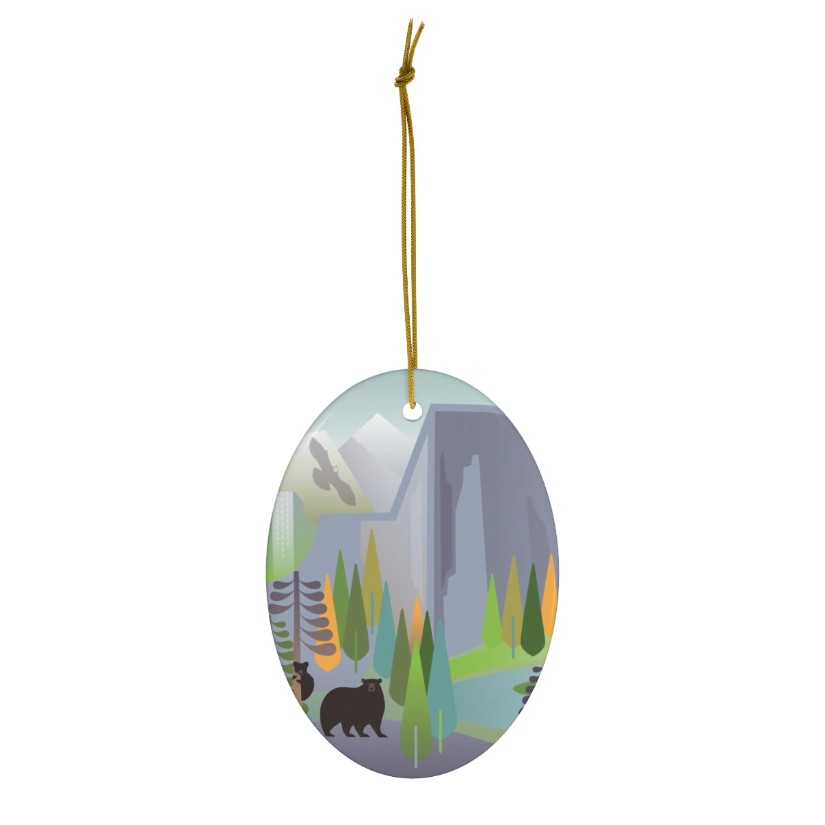 Yosemite National Park Ceramic Ornament