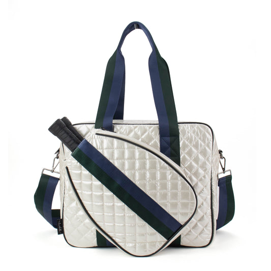 Pickleball Tote Quilted Pearl