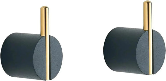 Luxury Brass Hook | Solid Brass Organizer, Hat Rack, Towel Hook | Brass - Black