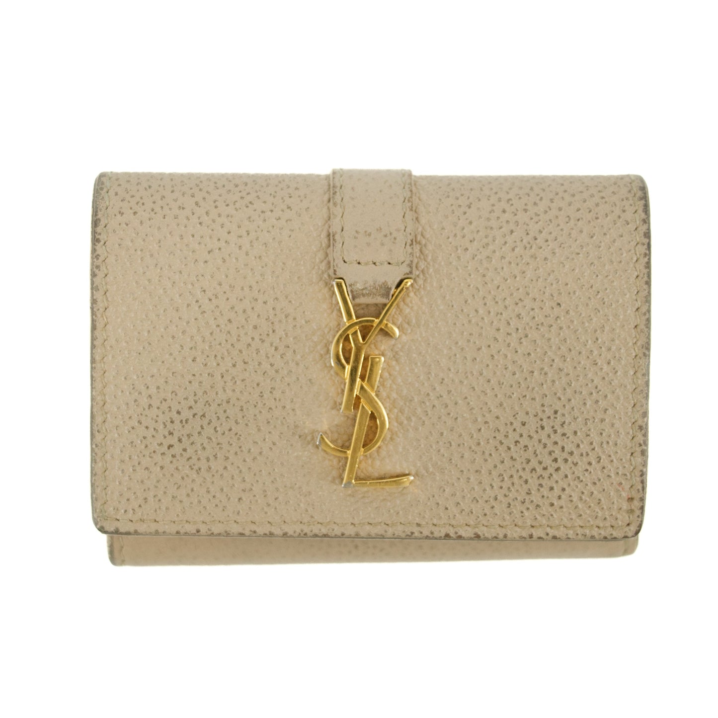 Yves Saint Laurent Beige Origami Compact Wallet #5203