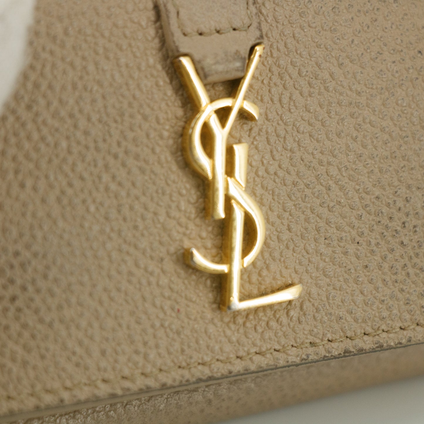 Yves Saint Laurent Beige Origami Compact Wallet #5203