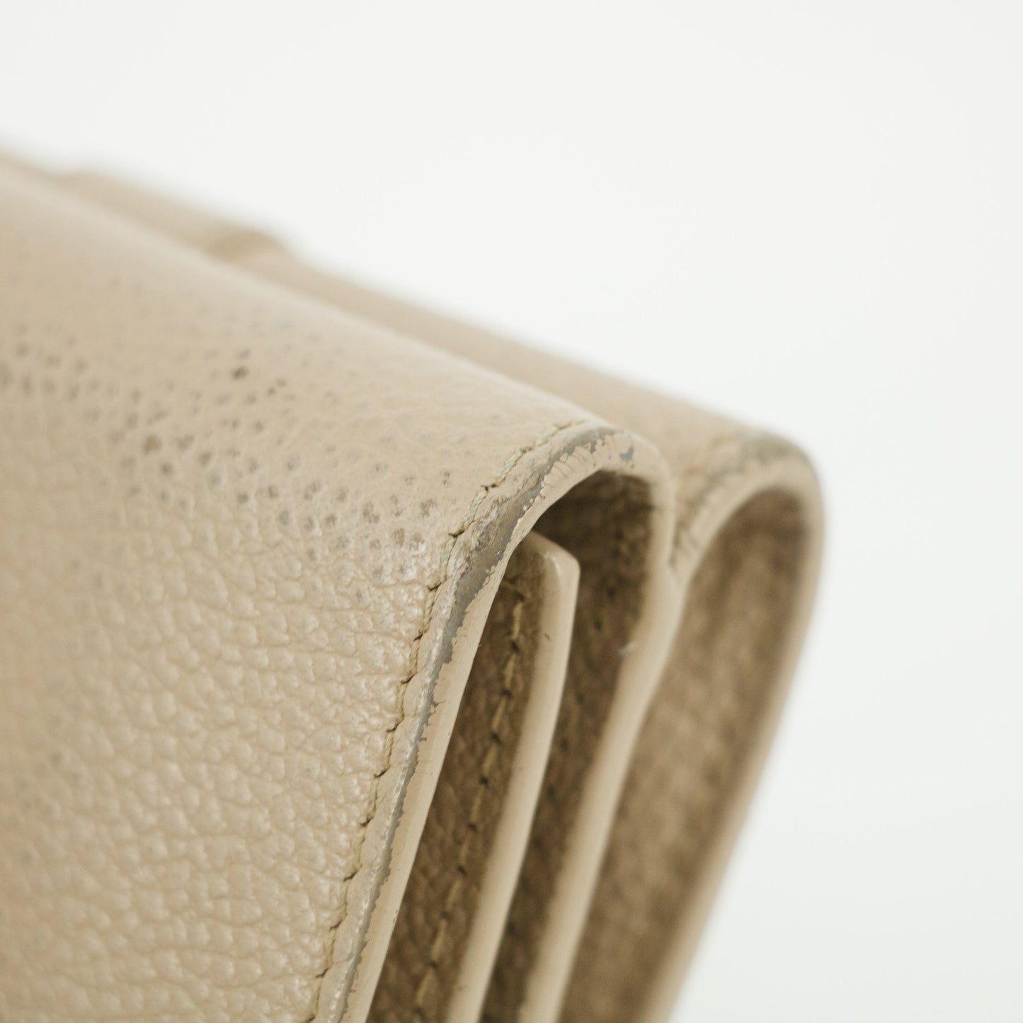 Yves Saint Laurent Beige Origami Compact Wallet #5203