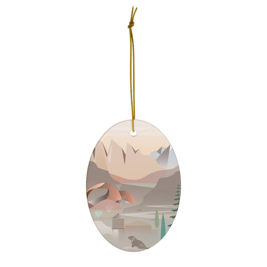 Lone Pine Ceramic Ornament