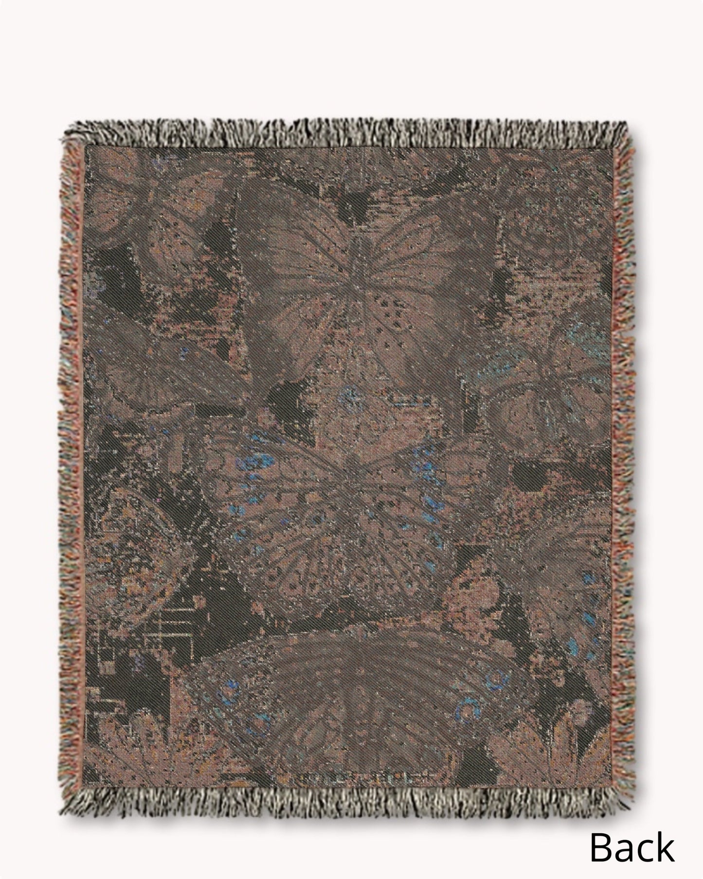 Blue Butterflies Woven Blanket Tapestry