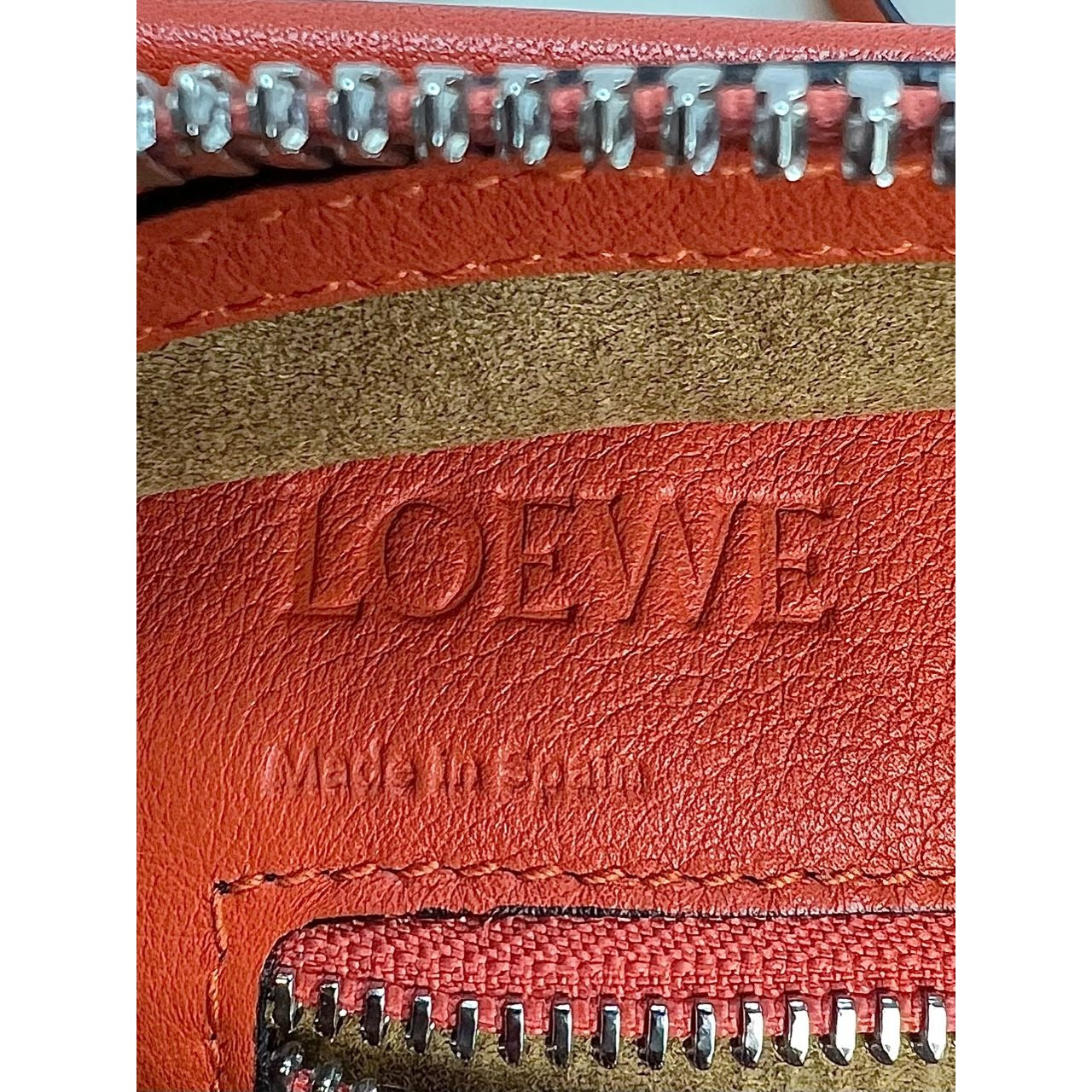 LOEWE Calfskin Amazona 28 Orange Leather Shoulder Bag