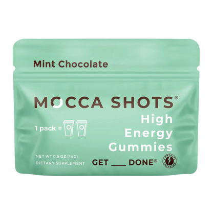 Mocca Shots Energy Gummies with Caffeine | 12-Pack - Mint Chocolate