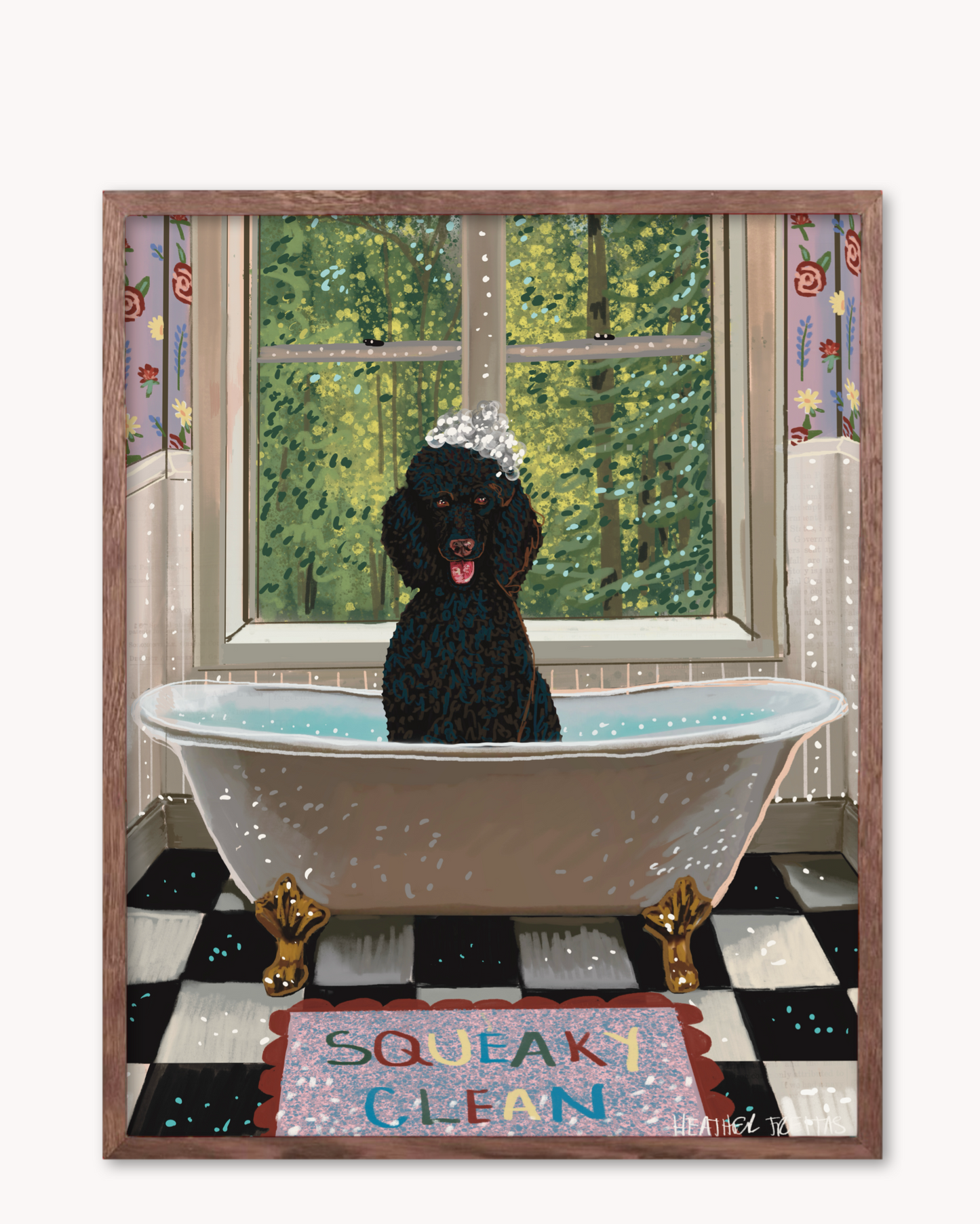 Standard Poodle - Build Your Pet Portrait Paper Print