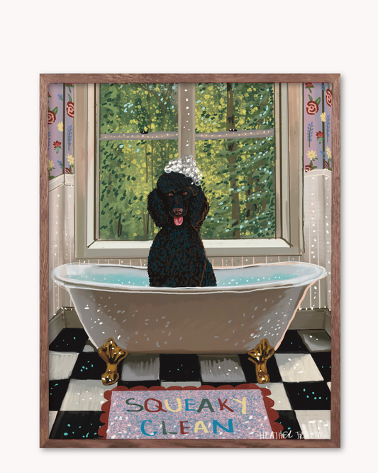 Standard Poodle - Build Your Pet Portrait Paper Print