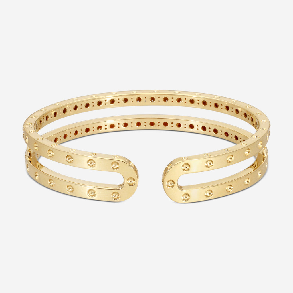 Roberto Coin Pois Moi 18K Yellow Gold Diamond Bangle Bracelet 7771692AYBAX