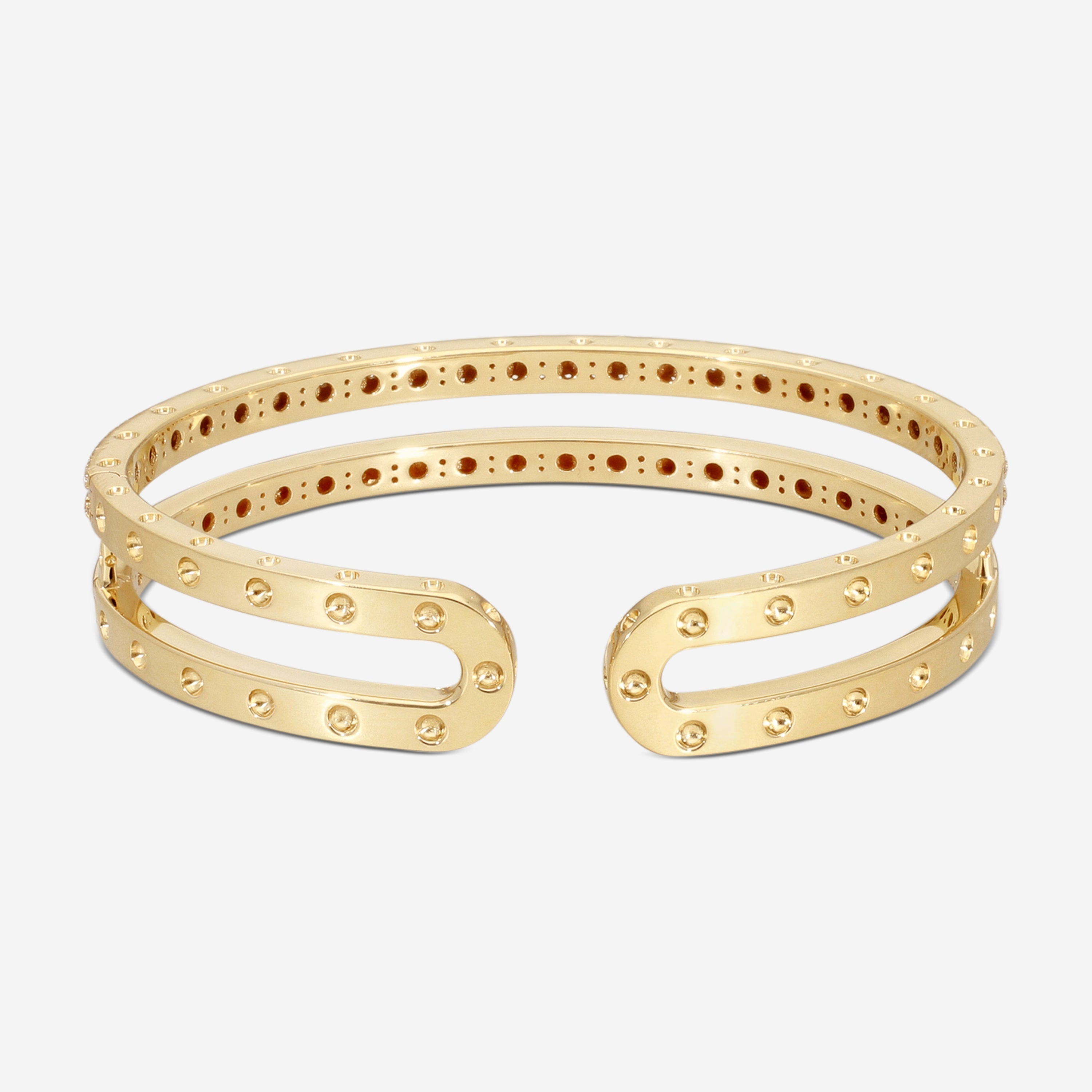 Roberto Coin Pois Moi 18K Yellow Gold Diamond Bangle Bracelet 7771692AYBAX