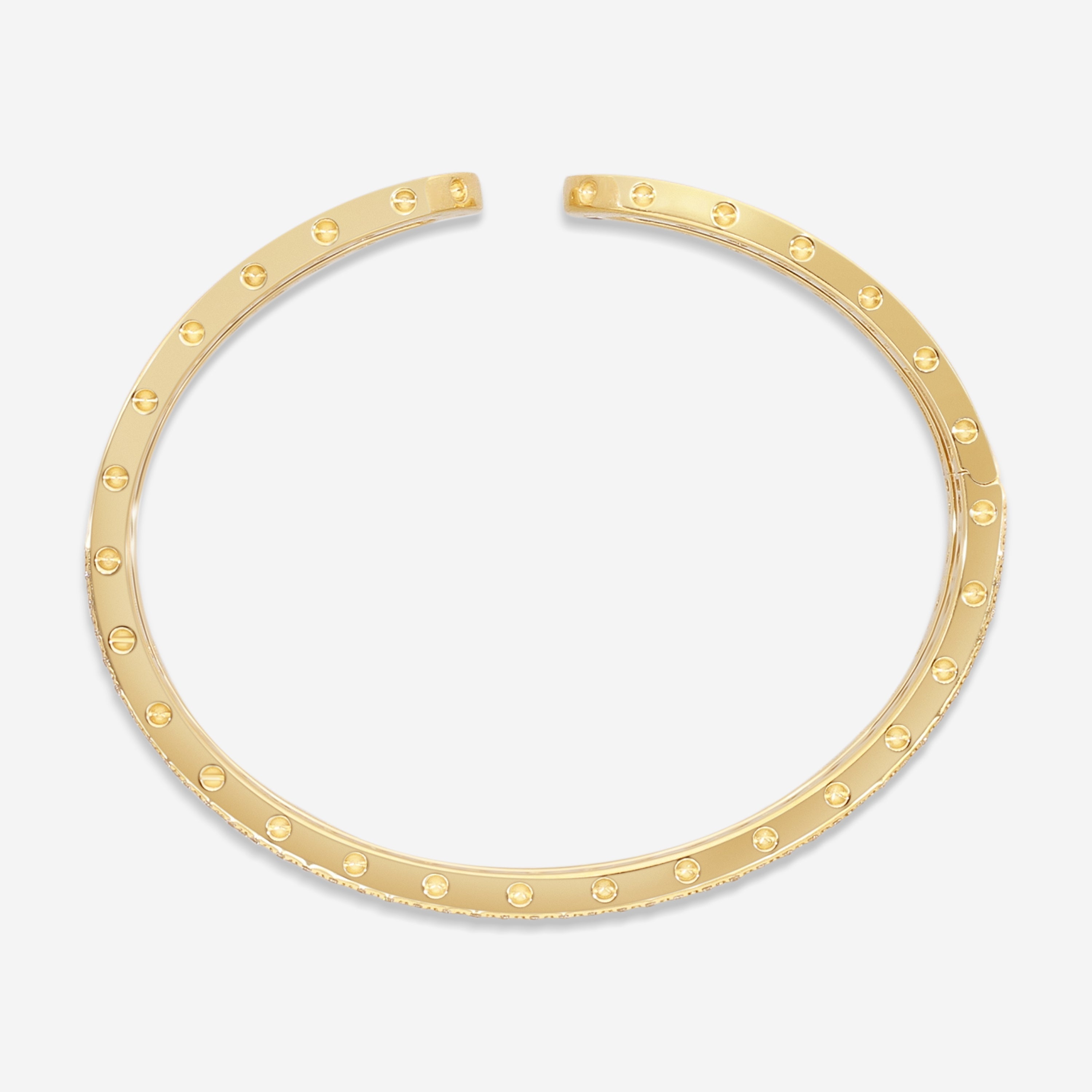 Roberto Coin Pois Moi 18K Yellow Gold Diamond Bangle Bracelet 7771692AYBAX