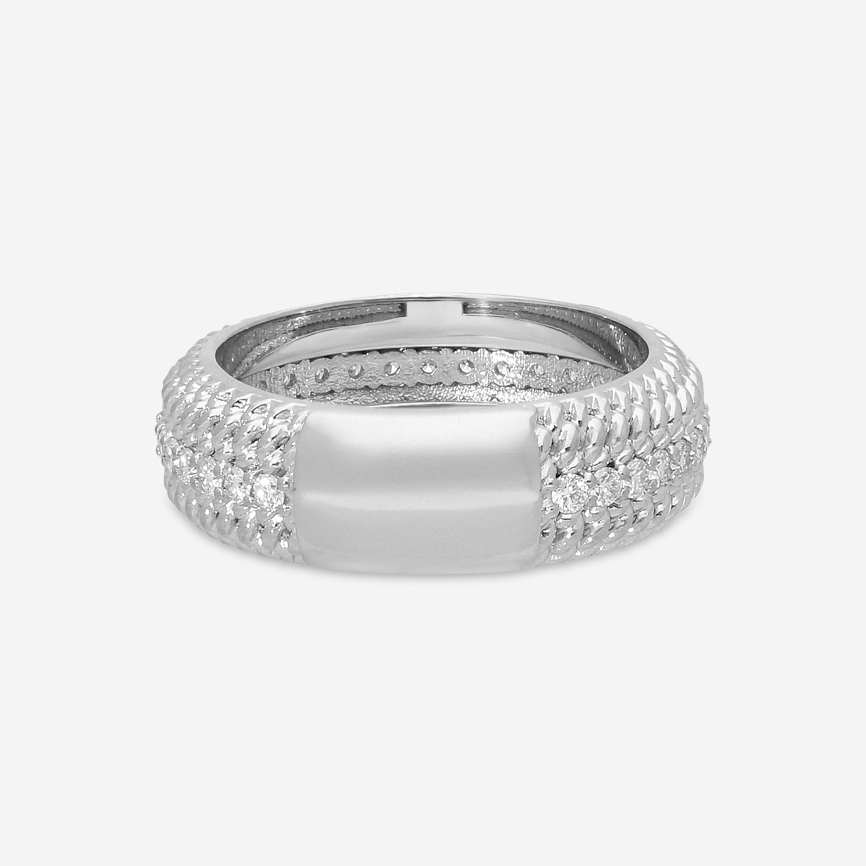 Roberto Coin Opera 18K White Gold Diamond Band Ring Sz. 8.25 7772779AW80X