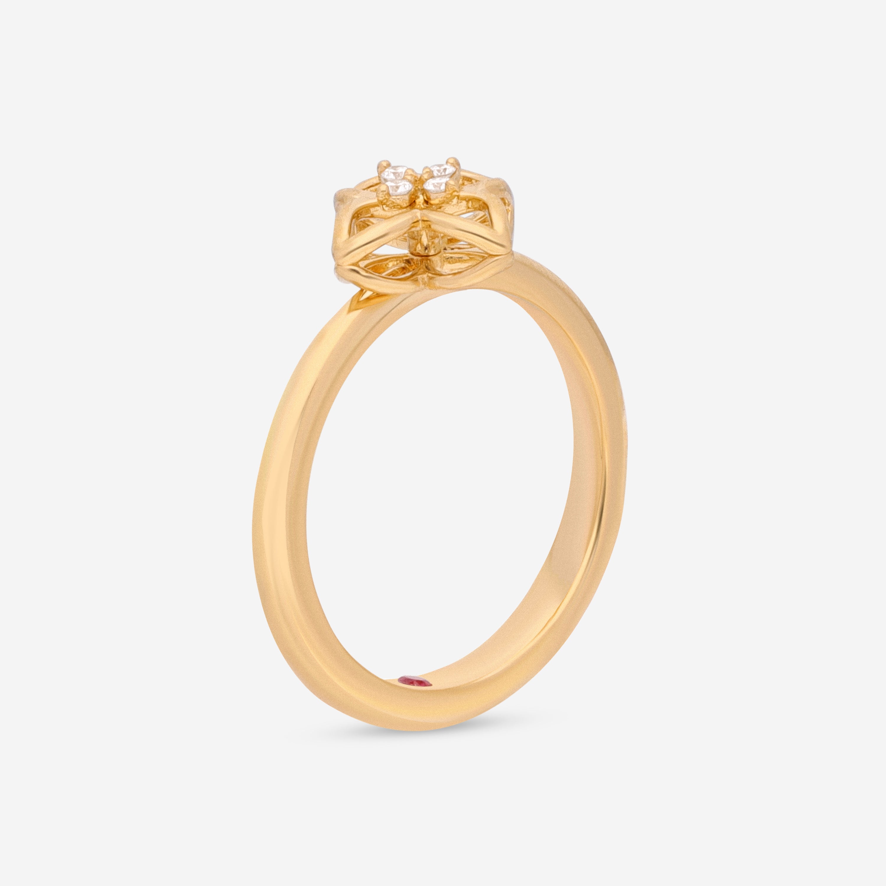 Roberto Coin Venetian Princess 18K Yellow Gold Diamond Ring Sz. 6.5 7773206AY65X