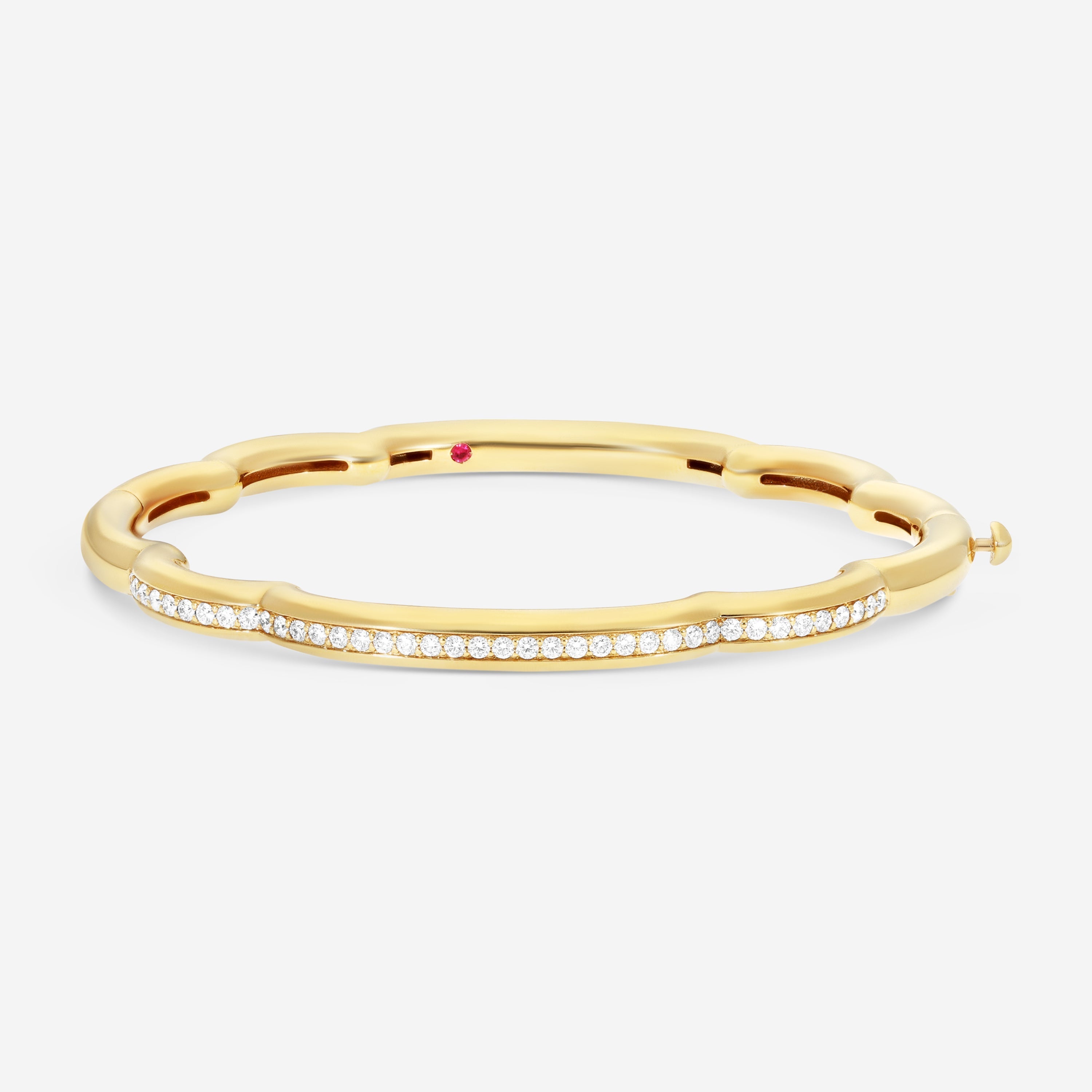 Roberto Coin Cialoma 18K Yellow Gold Diamond Cloud Bangle Bracelet 7773574AYBAX