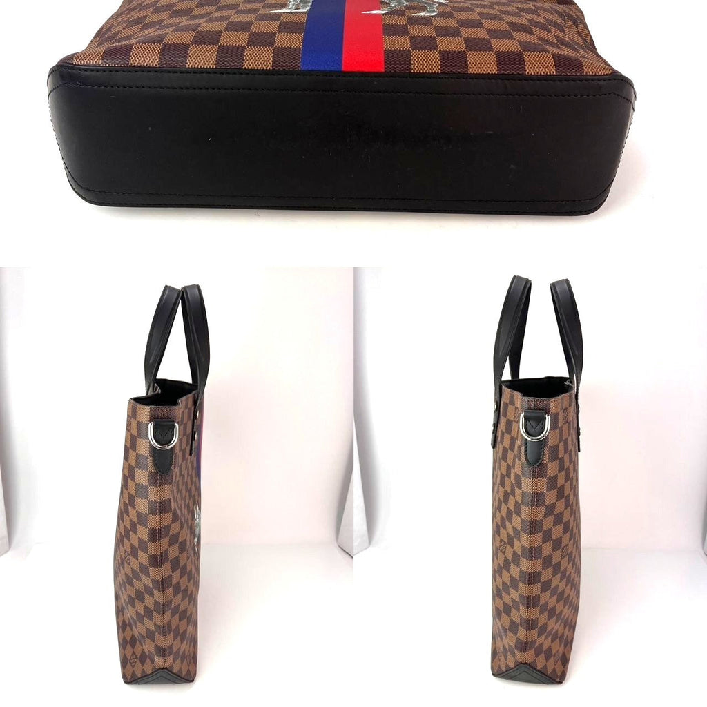 Louis Vuitton Savane Damier Ebene Zebra Atlas Tote