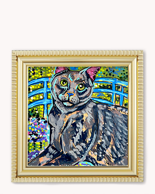 Monet’s Pond Cat Magnet ( Medium )