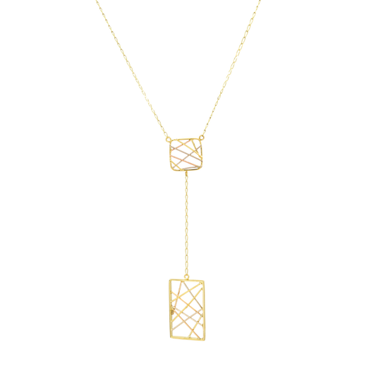 Three tone gold 18K Pendant Necklace CHC-31540