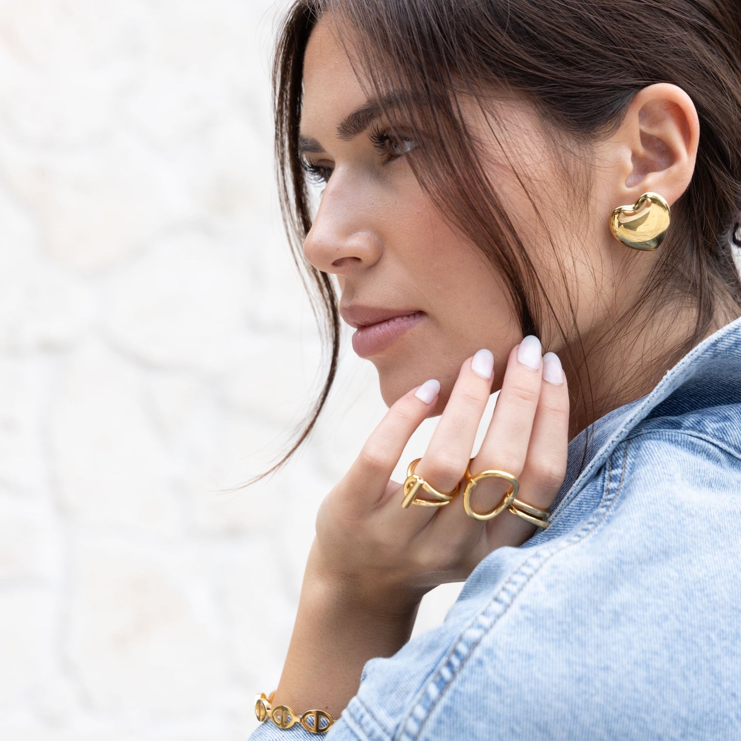 Darlene Heart Studs