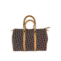 Christian Dior Vintage Trotter Diorissimo Medium Brown Boston Bag