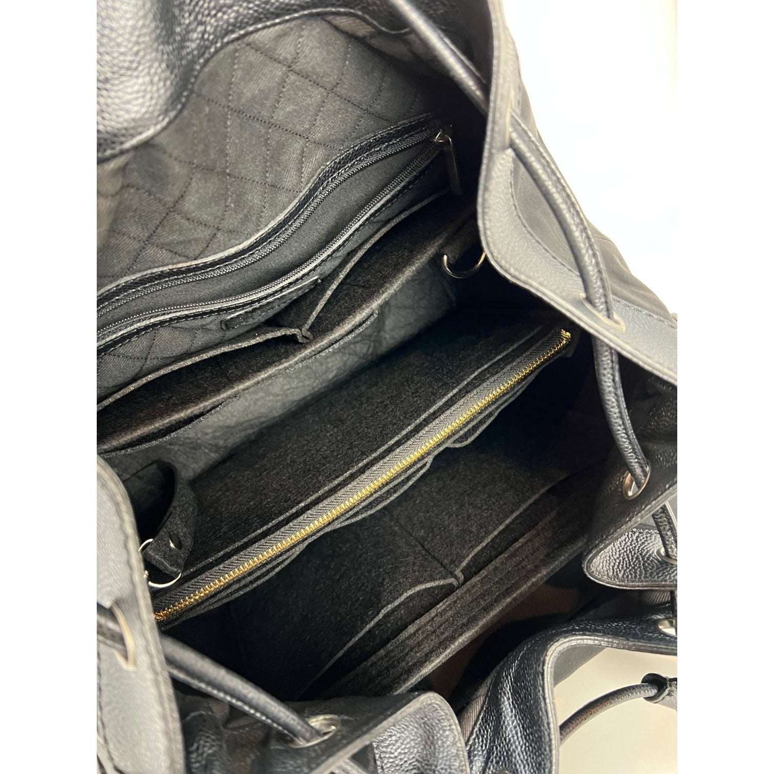 CHANEL Satin CC Large Black Bucket Shouler Bag