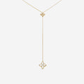 Roberto Coin Venetian Princess 18K Yellow Gold Diamond & Mother of Pearl Flower Lariat Necklace 8882562AY15MX