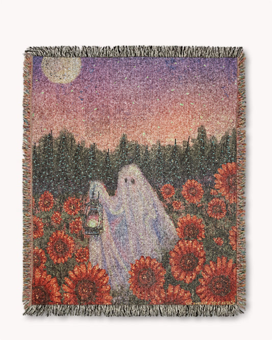 Sunflower Ghost Woven Blanket