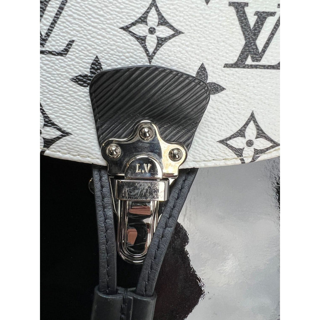 LOUIS VUITTON Hot Springs Backpack White Monogram and Patent Leather